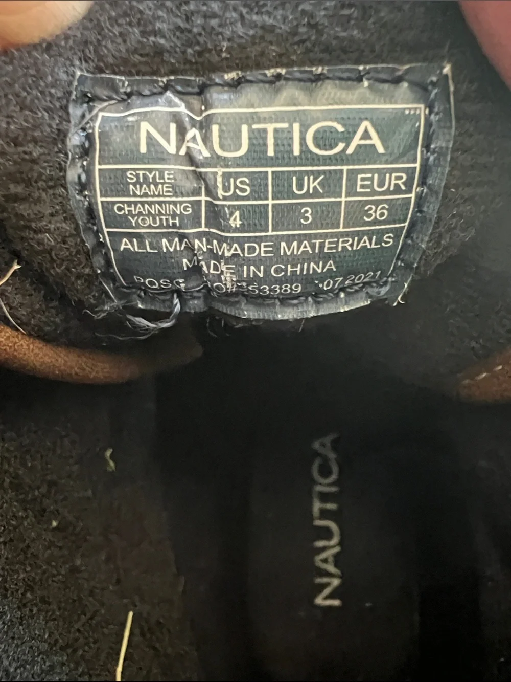 Nautica Boy’s Brown and Black Waterproof Duck Boots with Tan Laces